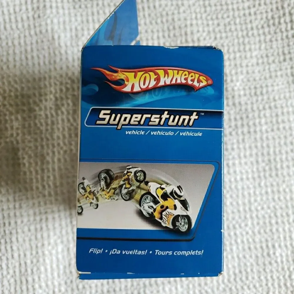 Vintage Hot Wheels Superstunt Motorcycle Stunt Rider Red White Sealed New Box
